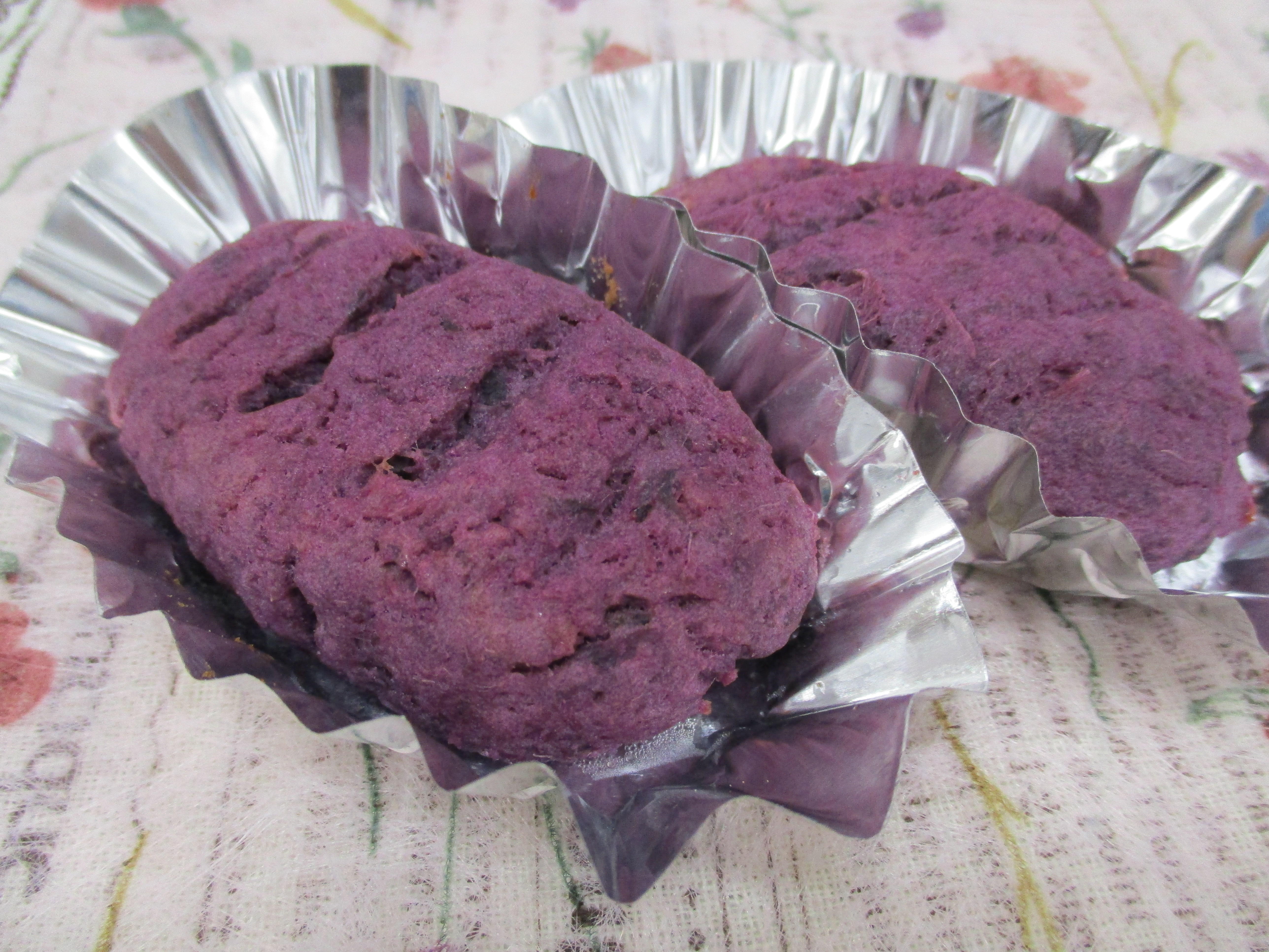 食育ミニ体験「センターで採れた紫芋でスイートポテト」